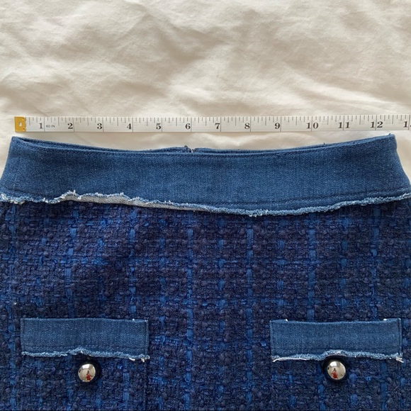 Kate Spade Denim Trim Tweed Skirt NWT - Picture 5 of 6